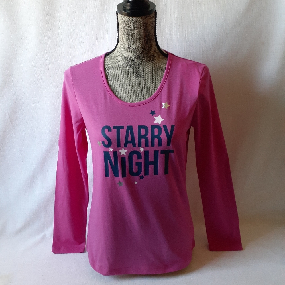 Be Yourself Sleepwear women's purple sleepwear long sleeve top size S